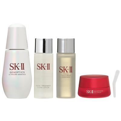 【セット】マックスファクター SK-II SK2 ウルトオーラ エッセンス オリジナル コフレ （オーラエッセンス50mL + クリアローション30mL +フェイシャルトリートメントエッセンス30mL