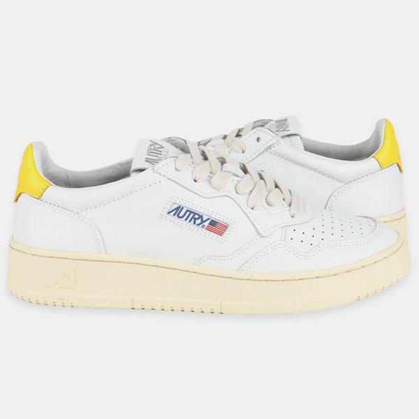 22 SS オートリー 女性 メダリスト レザー ローカット(ホワイトイエロータブ) AULW LL30