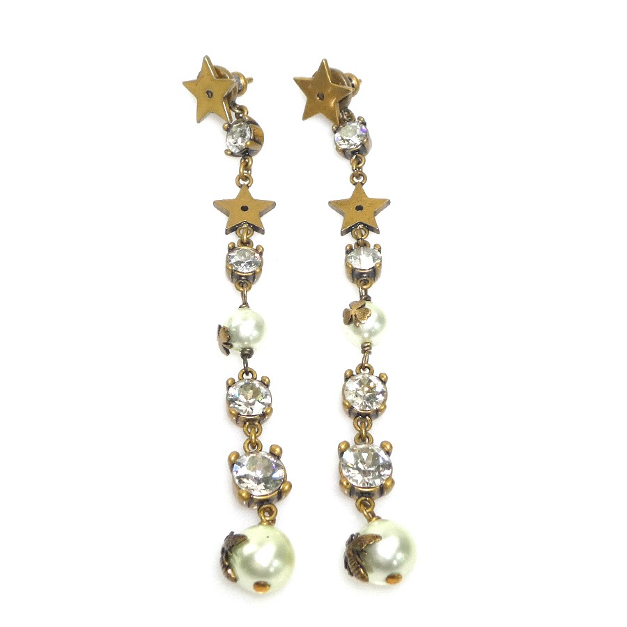 クリスチャンディオール Christian Dior ピアス メタル/フェイクパール ゴールド/ホ レディース h32155k