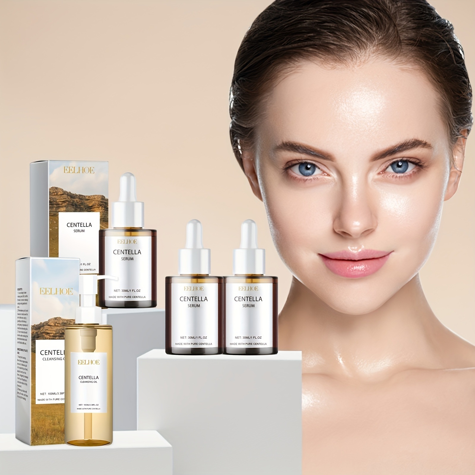 アザミエキス2点と洗顔料1点を含む3点セットで爽やかで温和で洗顔料を潤い乾燥の薄いベージュ色を改善し滑らかで繊細な効果を達成した