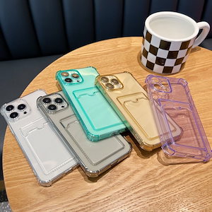 TPU カードケース 15plus Apple 電話ケース 14pro 最大保護ケース XR 落下防止 iphone14 透明ケース XS