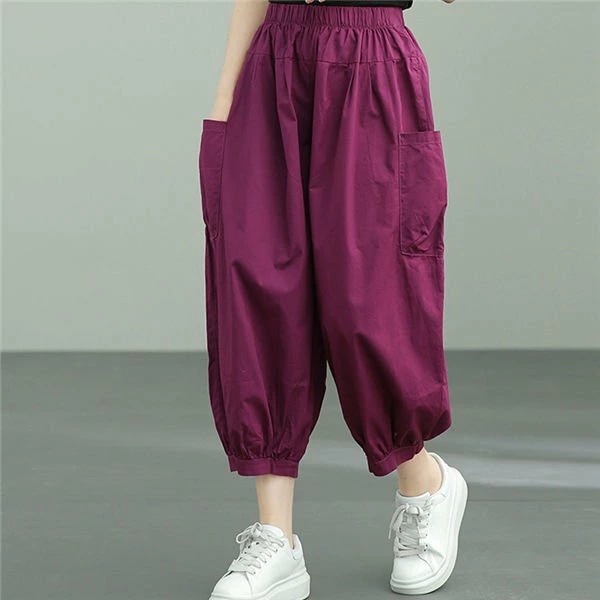 ガウチョパンツ レディース リネンパンツ クロップドパンツ サルエルパンツ 綿麻パンツ 綿麻ズボン 細身 美脚 美シルエット きれいめ 春夏 バレンタイン 2023 プレゼント