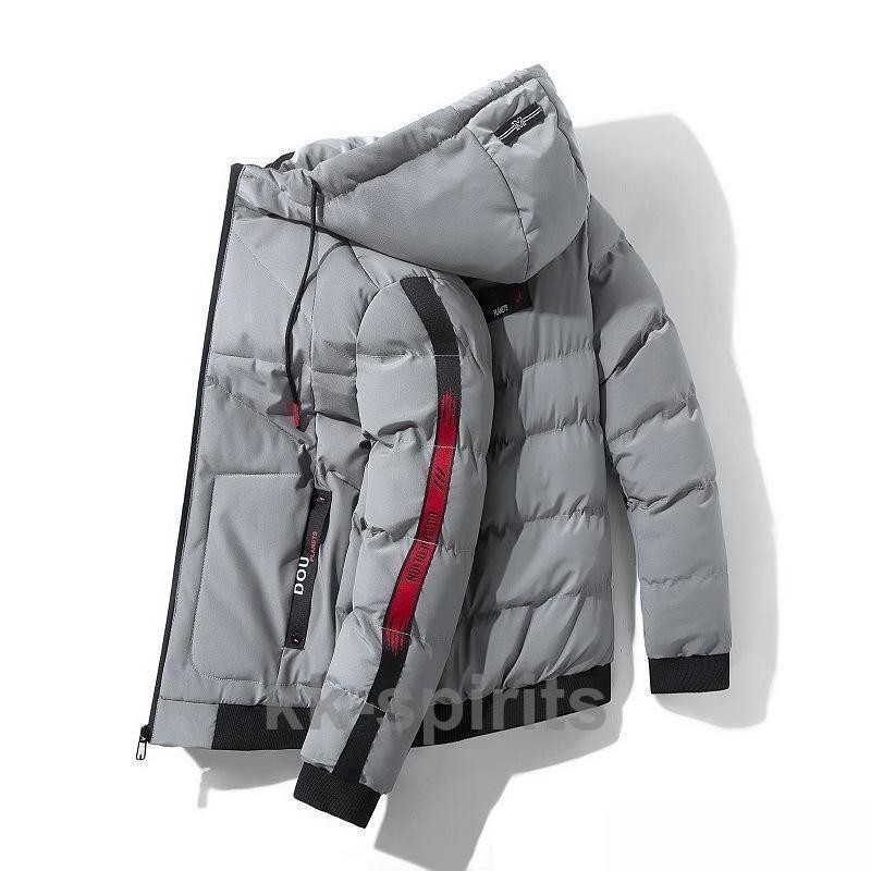 中綿コート 中綿ジャケット ダウンジャケット メンズ フード付き ショート丈 厚手 ダウンコート アウター ファスナー 秋 冬防寒 防風 大きいサイズカジュアル