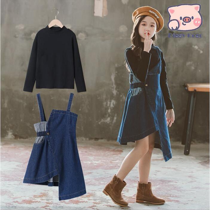 子供服 セットアップ キッズ 女の子 長袖 春秋 上下セット 韓国子供服 ジュニア Tシャツ 無地 ワンピース サロペット カジュアル 可愛い おしゃれ 通学着 新品