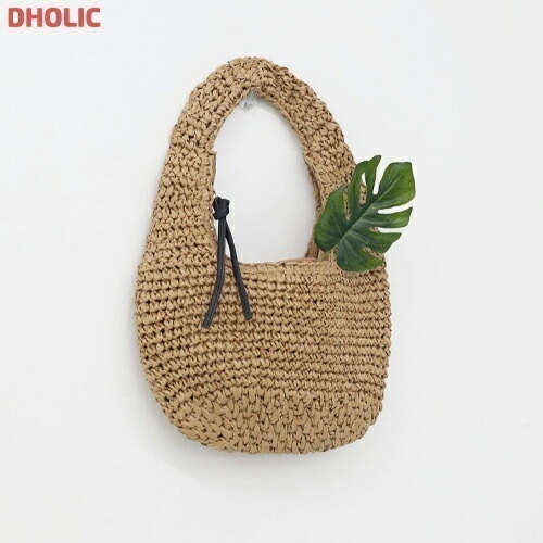 [メガ割りSALE]ラタン調ラウンドミニバッグ