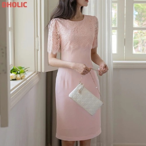 [メガ割りSALE]レースケープスリムワンピース