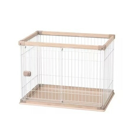 ウッディサークル PWSR-960V ライトナチュラル 犬 小型犬 中型犬 ゲージ サークル 木目調 スライドドア ウッディ 幅975mm 犬用ゲージ 室内 PWSR960V