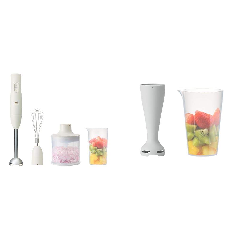 マルチスティックブレンダー2 離乳食 1台5役 (混ぜる つぶす 刻む 砕く 泡立てる) アイボリー + マルチスティックブレンダー オプション 離乳食 ドレッシン