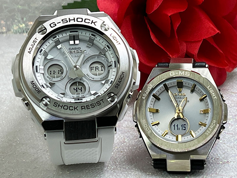恋人達のGショック ペアウオッチ 大人のG-SHOCK　電波ソーラー BABY-G カシオ 2本セット アナデジ GST-W310-7AJF MSG-W200RL-1AJF クリスマス プレゼント