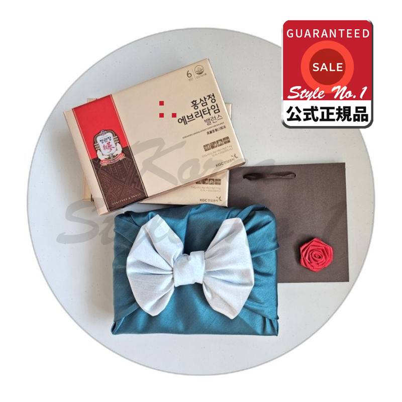 紅参精エブリタイムバランス保磁器包装純正ショッピングバッグギフトセット2個200ml