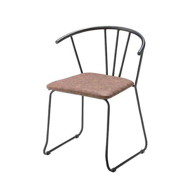 アームチェア アイアンフレーム 椅子 座面高45cm イス いす チェア チェアー 完成品 肘置き ダイニングチェアー 食卓椅子 リビングチェア