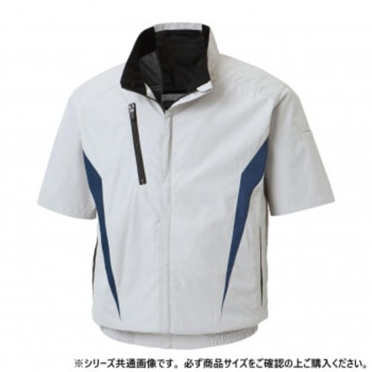 サンエス チタン加工半袖ブルゾン 6:シルバーグレー 4L KF100