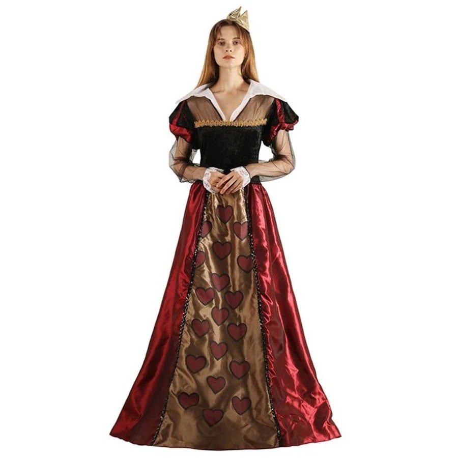 ハートの女王 コスプレ 大人 アリス 女王 ドレス コスチューム レディース ハロウィン 仮装 コス 衣装