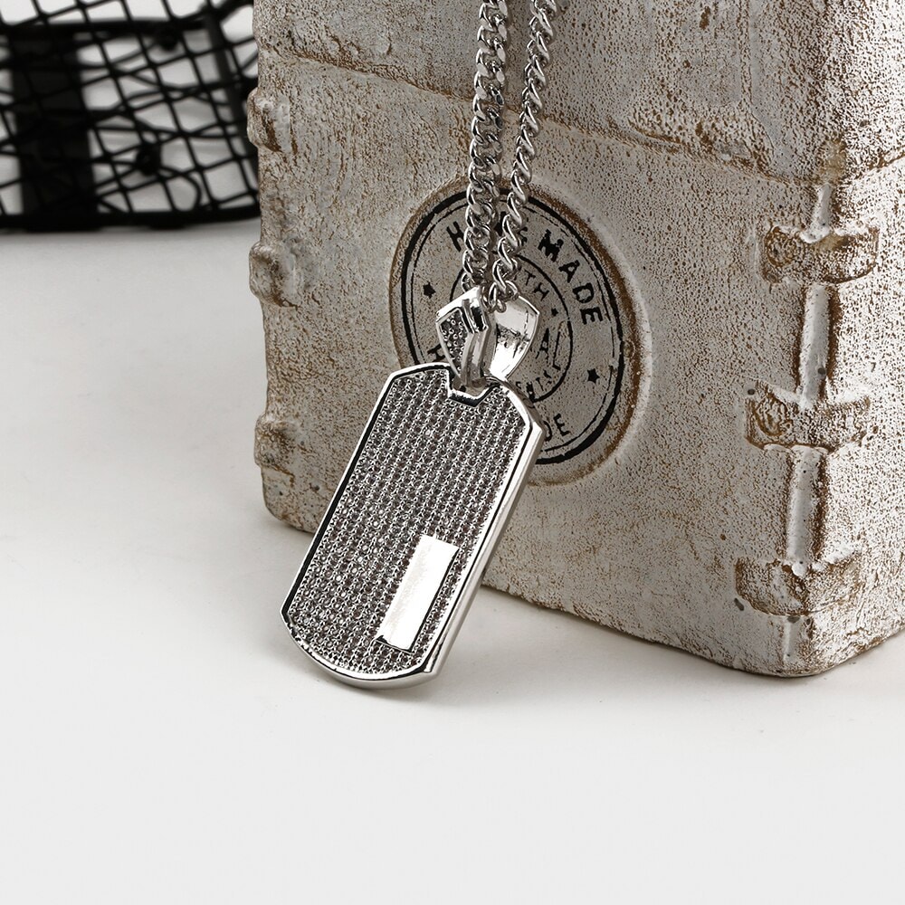 [セブンティーンドア兼着用]SVN-138ラインストーン認識表ヒップホップネックレス