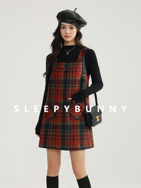 Sleepy Rabbit 雰囲気ベスト スカート 老化防止 ウール クリスマス