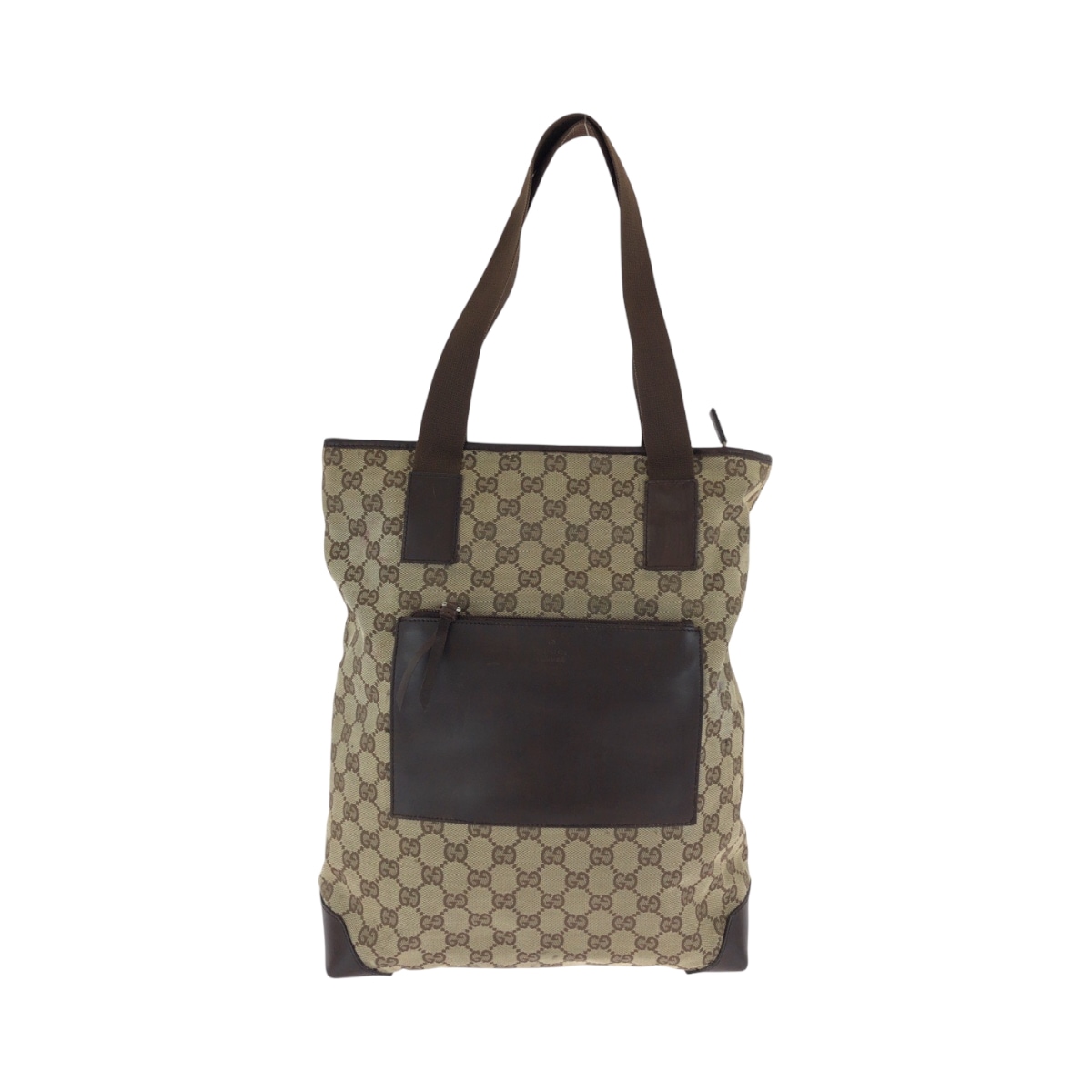 美品 ベージュ ブラウン シルバー金具 GGキャンバス 019 0401 トートバッグ ショルダーバッグ レディース 501168