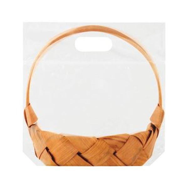 （まとめ）ヘッズ フォトプリントジップ付バッグカゴ M PPK-ZM 1パック（30枚）[x10]