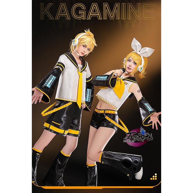 ボーカロイド　鏡音リン・レン　ACT2　コスプレ衣装　ウィッグ　ヘッドホン　靴　追加可能