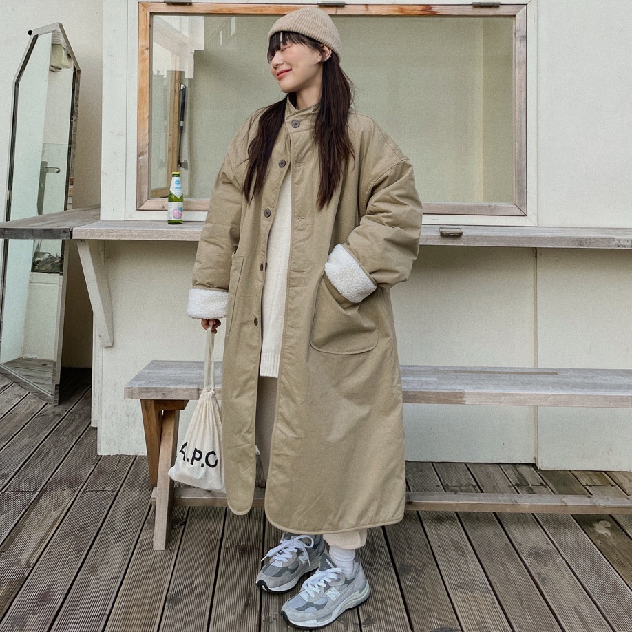 ダウンジャケット ダウンコート レディースゆったり 厚手 ラムウール 暖かい ラペル リバーシブル コットンコート かわいいダウンジャケット・コート