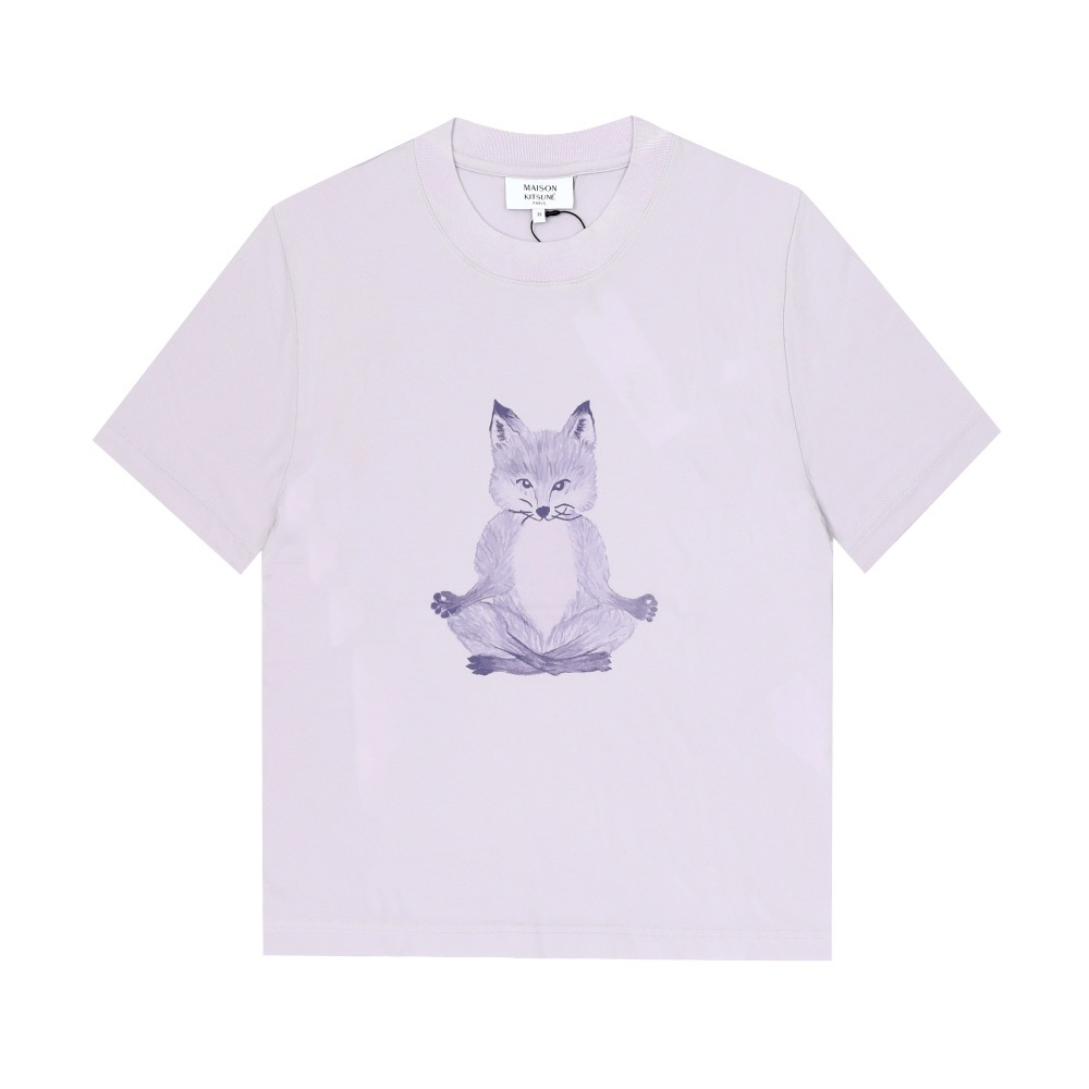 メゾンキツネ ヨガ フォックス プリント レディース 半袖Tシャツ OW00123KJ0008