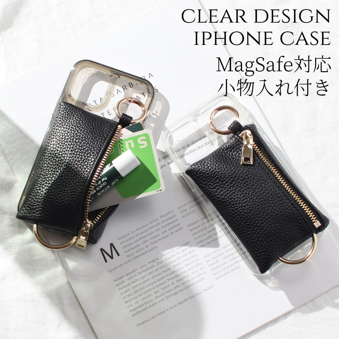 iphone13 ケース クリア 小銭入れ iphone13mini iphone13Pro iphone13ProMAX マグセーフ magsafe カード収納 背面収納 カード 大容量 大人可愛い 5,680円