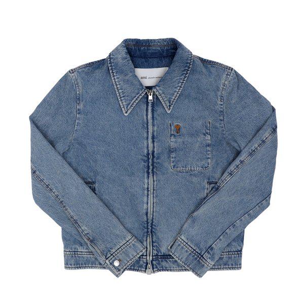 HJK835 DE0046 480 ド・クール スモール ハート ロゴ デニム ジッパー メンズ ジャケット