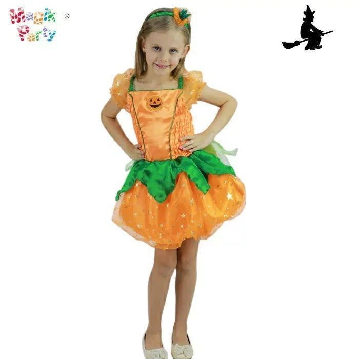 ハロウィン衣装 かぼちゃ王女 ベビー 女の子 子供用 仮装ワンピース ハロウィーン ダンス衣装 キッズ コスプレ コスム ハロウィン 衣装 子供 コスプレ 仮