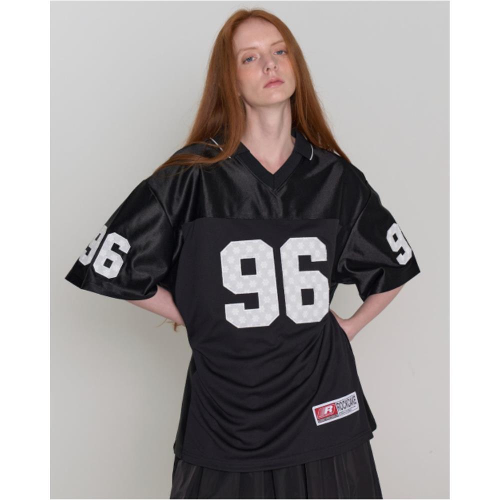 ROCKCAKE Collar Rugby Tee Black RC24TP11600