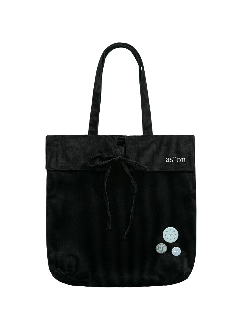 【AS"ON】 OLGA CORDUROY BAG / BLACK 正規品