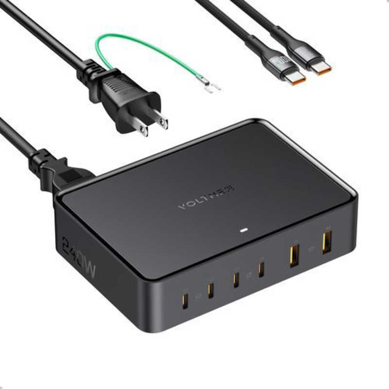 VOLTME　Revo 240 240W高出力 TypeC 4ポート ・USB-A 2ポート 充電器 ［6ポート］　V2248