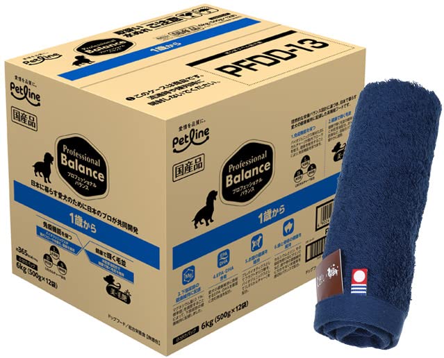 プロフェッショナルバランス 1歳 成犬用 6kg【犬想いオリジナル 今治ハンドタオルセット】【タオルカラー ネイビー】【正規品】