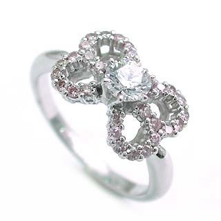 (Brand アニーベル) Pt ピンクダイヤリング（婚約指輪エンゲージリング）楽ギフ_包装02P26Mar16