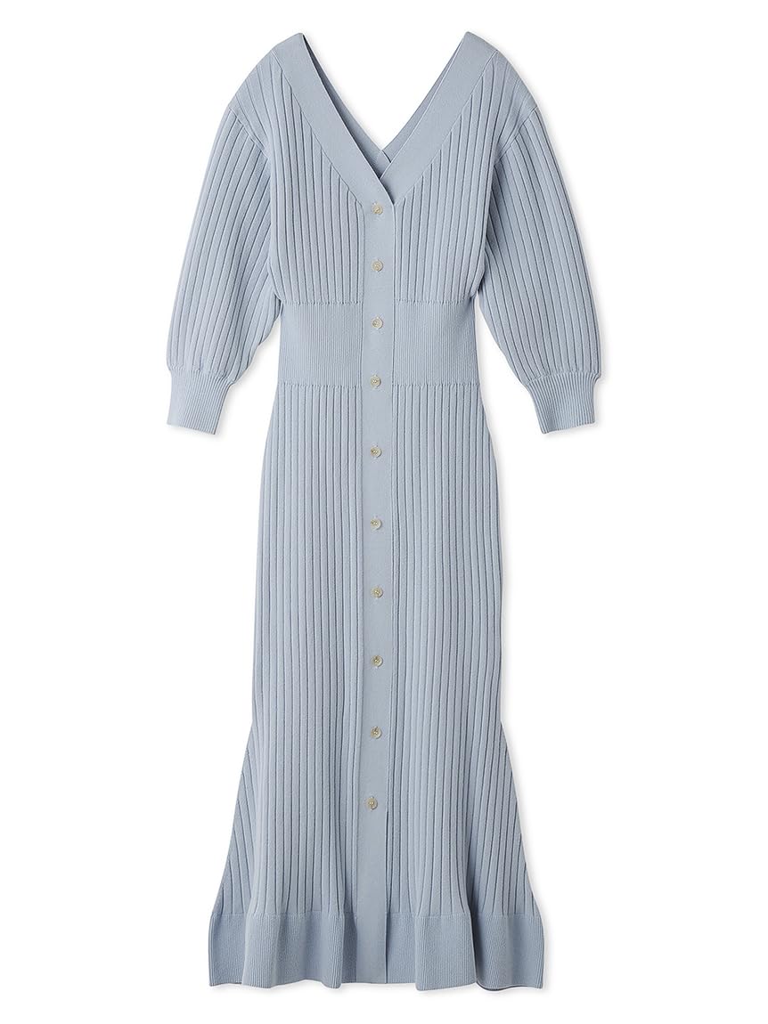 フロントボタンニットワンピ SWNO251140 レディース SAX