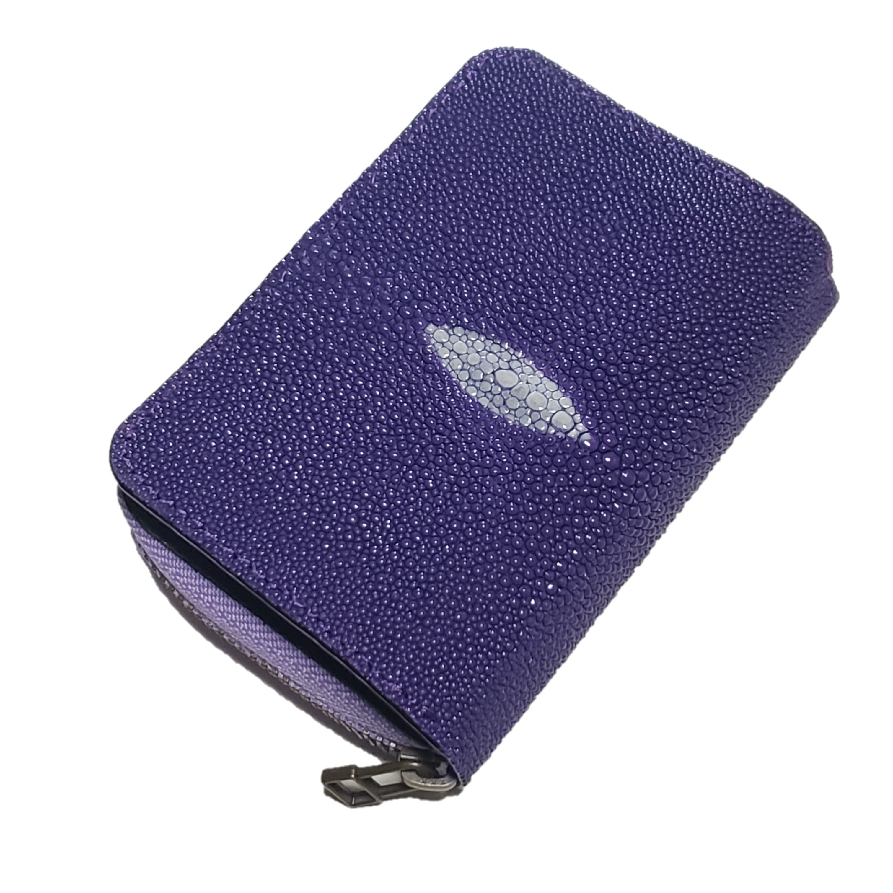 泳ぐ宝石 エイ革 ガルーシャ レディースメンズ ミニ財布 ノンポリッシュ パープル 9,472円