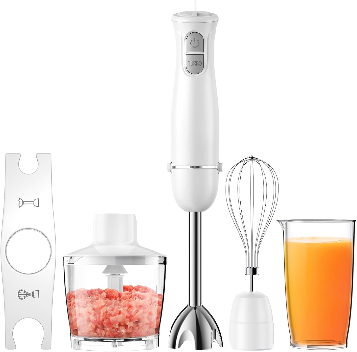 ハンドブレンダー ハンドミキサー 14500回/分 マルチスティックブレンダー 氷も砕ける フードプロセッサー 泡立て器 フードミキサー ブレンダー AHK-043a