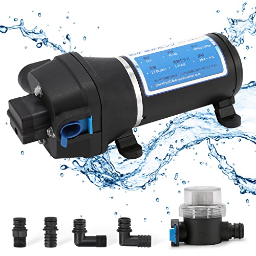 サイズ：12V NEWTRY 給水 排水ポンプ ダイヤフラムポンプ 自吸式ウォーターポンプポンプ R