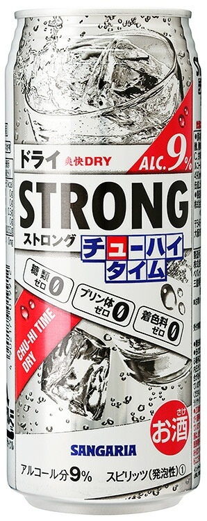 【送料無料】サンガリア ストロングチューハイタイム ゼロドライ 490ml2ケース/48本【北海道沖縄県東北四国九州地方は必ず送料が掛かります】
