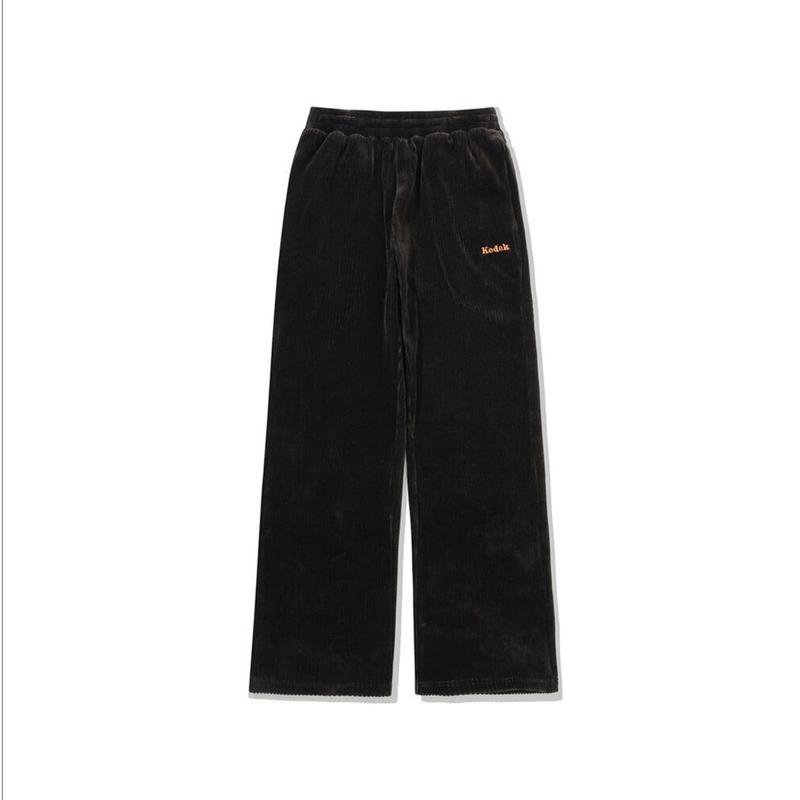アパレル シーネ ベルベット コーデュロイ ストレート パンツ BLACK K5423LFPJ2BLK