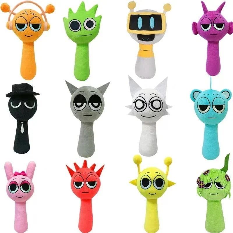 20体セット15体セットかわいい Sprunki ぬいぐるみ ウェンダ スプランキー ぬいぐるみ 子供 大人用 ホラー音楽ゲーム 人形 柔らかい 飾り 装飾品 誕生日 プレゼント クリスマ