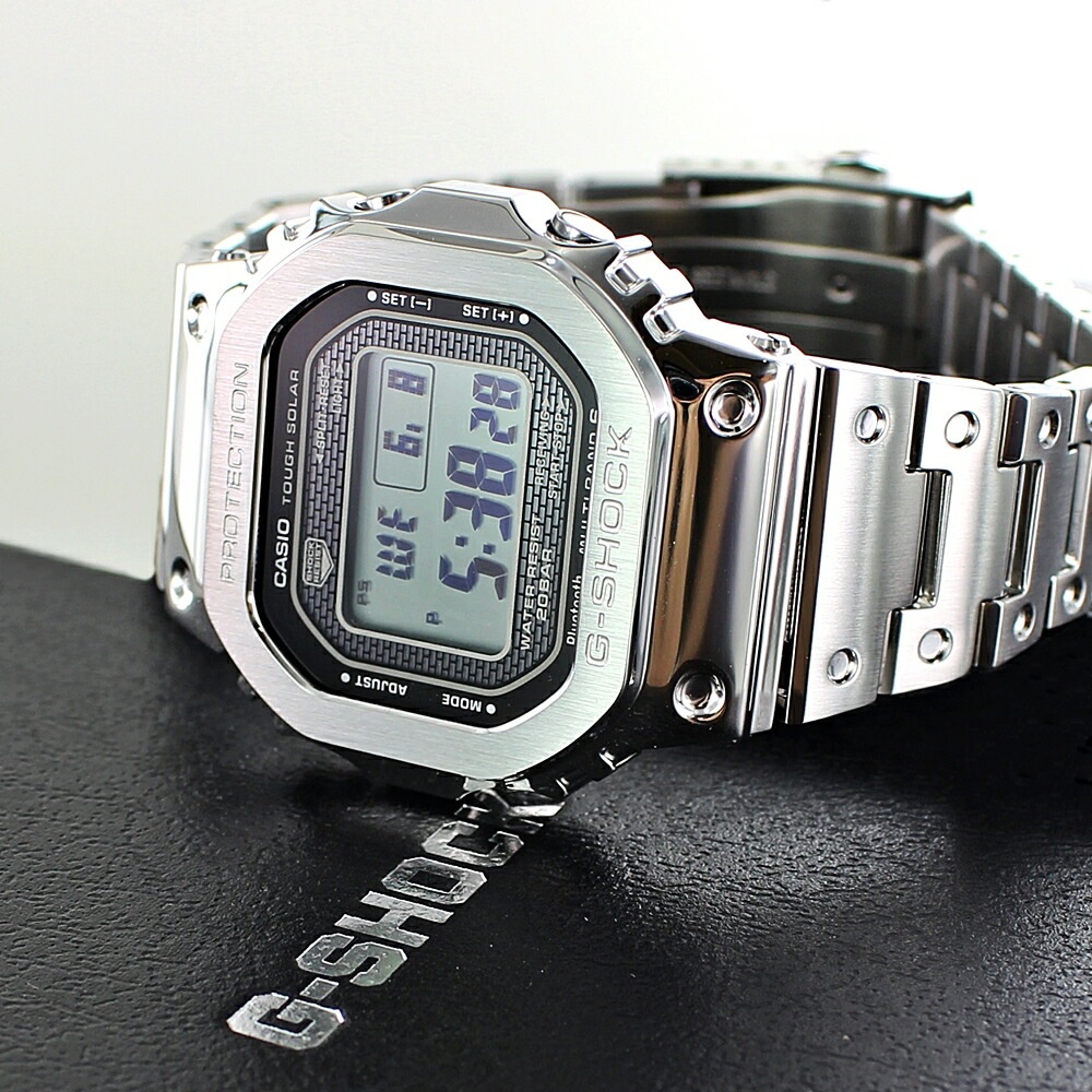 CASIO G-SHOCK Gショック ジーショック カシオ 時計 メンズ 腕時計 ORIGIN オリジン 電波 タフソーラー Bluetooth搭載 スマートフォンリンク フルメタル シルバー GM