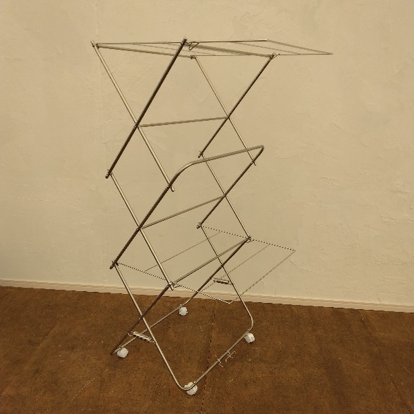 スチールラック 物干し シルバー ワンピースも干せる 物干しラック 折りたたみ物干しスタンド 多機能