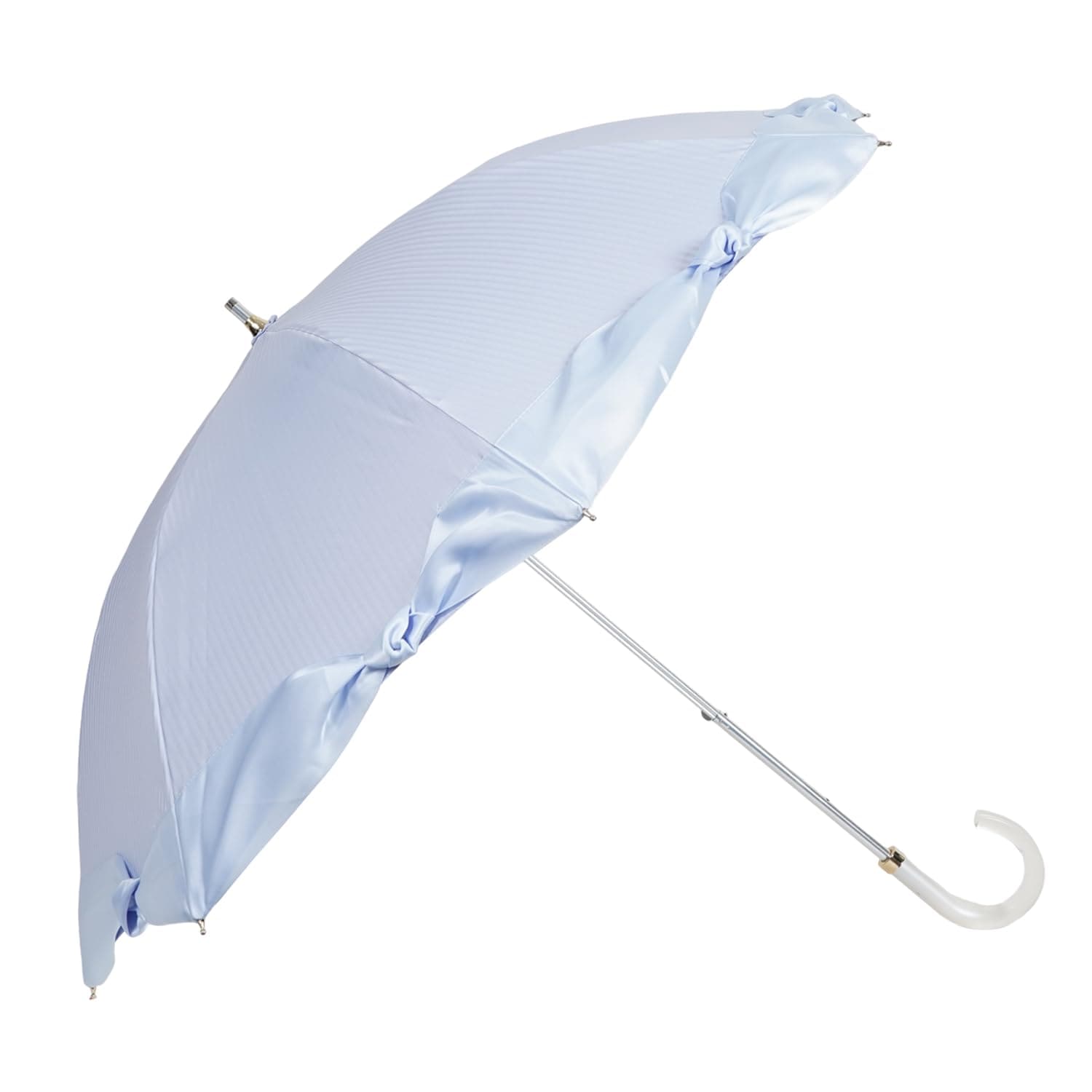 ムーンバット 【ランバン オン ブルー】 日傘 長傘 晴雨兼用 遮光 遮熱 UV ストライプ 22-084-11853-06 ターコイズブルー