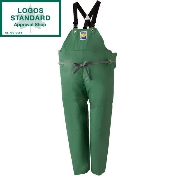 マリンエクセル 胸当て付ズボングリーン3L No.12063360