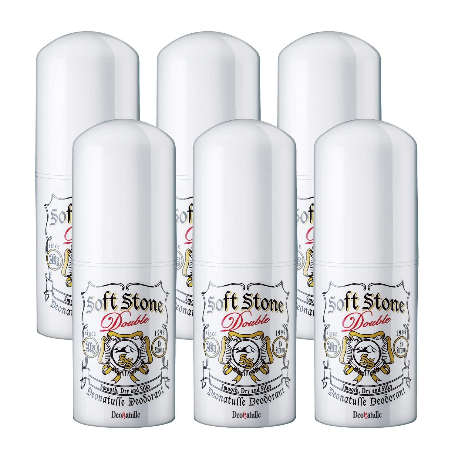 【医薬部外品】デオナチュレ ソフトストーンW ワキ用 直ヌリ 制汗剤 スティック×6個(20g×6)
