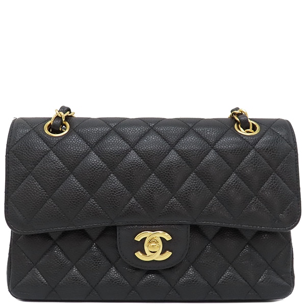 シャネル CHANEL ショルダーバッグ マトラッセ23 ダブルフラップ チェーンショルダーバッグ キャビアスキン ブラック ゴールド金具 黒 ココマーク 29******【中古】