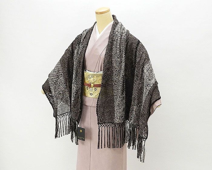 ストール 無月 刺繍ショール シルク 羽織物 日本製 MUGETU ショール 新品