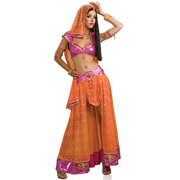 コスプレ 仮装 ボリウッドダンサー 大人用 M 【 コスプレ ハロウィン 仮装 コスチューム セクシー 民族衣装 アラビアン 余興 パーティーグッズ 伝統衣装 レディース アラジン 女性用 ベリーダン