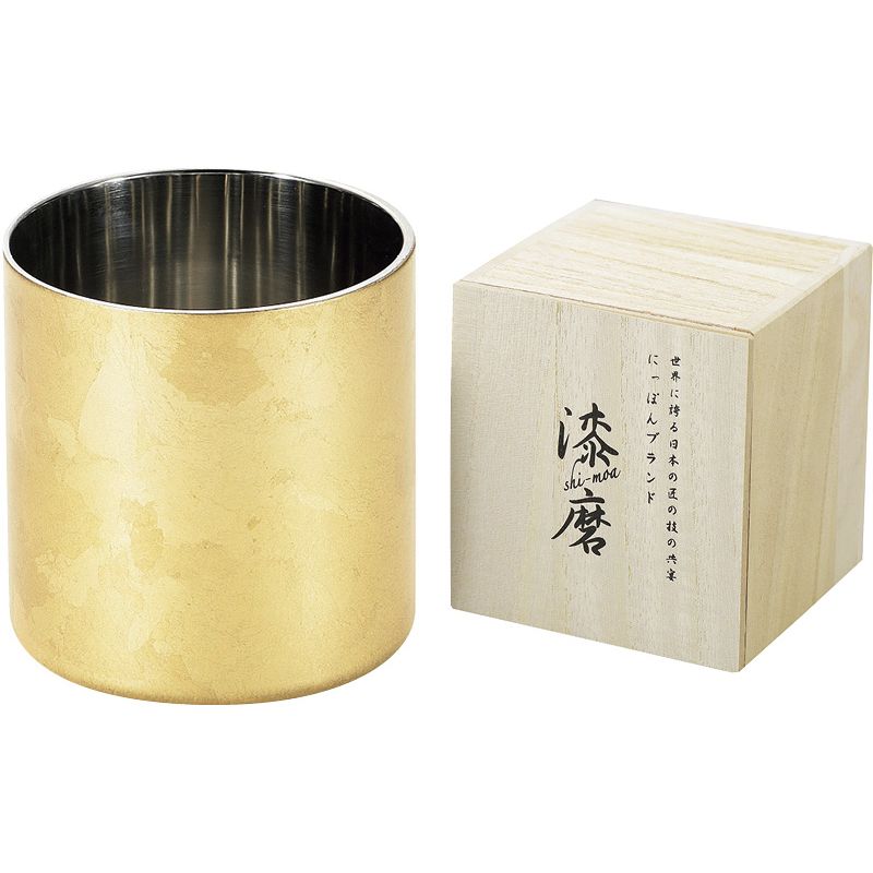 漆磨 箔衣 二重ロックカップ（木箱入） 8,360円