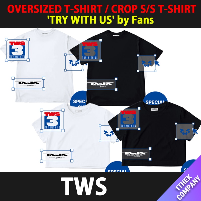 【weverse特典】（OVERSIZED T-SHIRT / CROP S/S T-SHIRT）TWS [TRY WITH US] by Fans