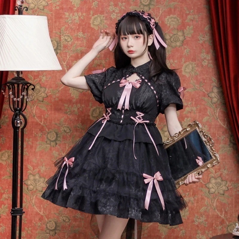 ロリータ洋装 福袋 二次元ワンピースメイド服/コスプレ/ゴスロリ/ハロウィン/ワンピース 可愛いオリジナルデザインロリータ花嫁ワンピース T 茶会